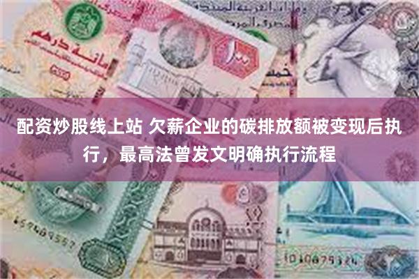 配资炒股线上站 欠薪企业的碳排放额被变现后执行，最高法曾发文明确执行流程