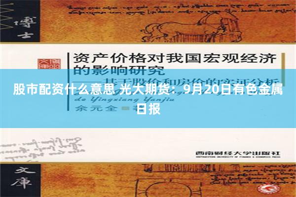 股市配资什么意思 光大期货：9月20日有色金属日报