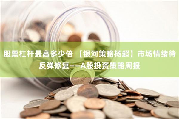 股票杠杆最高多少倍 【银河策略杨超】市场情绪待反弹修复——A股投资策略周报