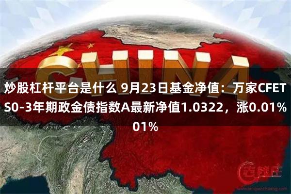 炒股杠杆平台是什么 9月23日基金净值：万家CFETS0-3年期政金债指数A最新净值1.0322，涨0.01%