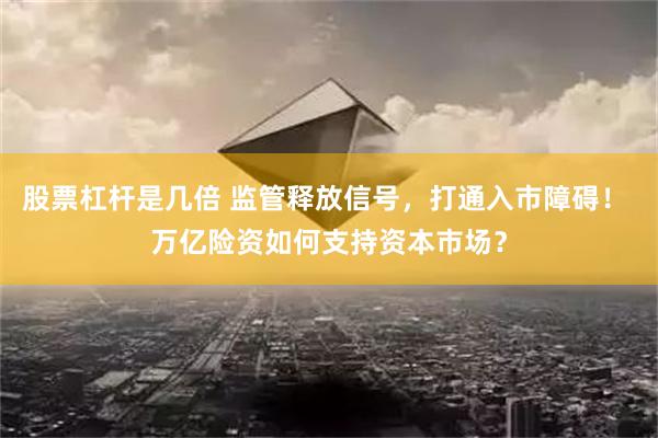 股票杠杆是几倍 监管释放信号，打通入市障碍！ 万亿险资如何支持资本市场？