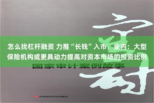 怎么找杠杆融资 力推“长钱”入市，业内：大型保险机构或更具动力提高对资本市场的投资比例