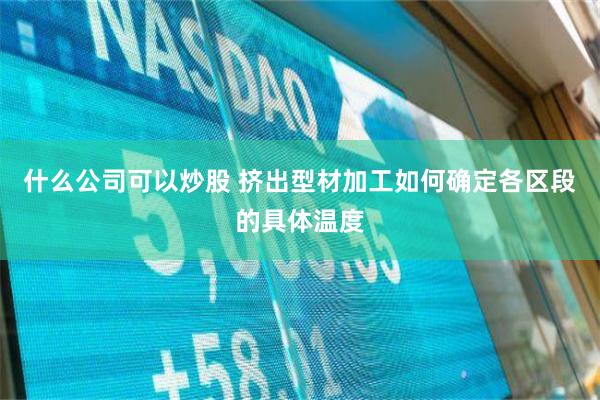 什么公司可以炒股 挤出型材加工如何确定各区段的具体温度