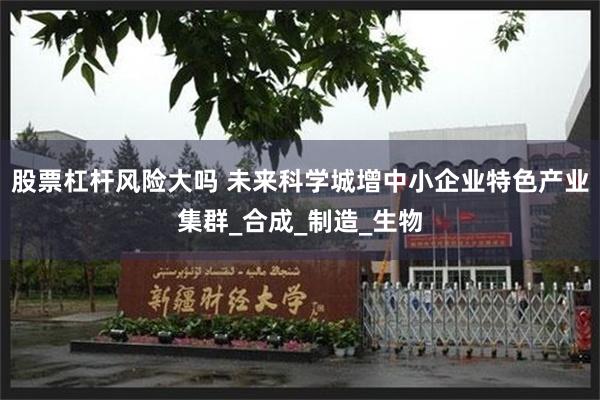 股票杠杆风险大吗 未来科学城增中小企业特色产业集群_合成_制造_生物